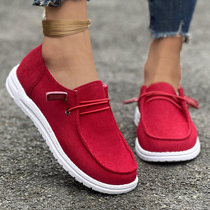 Zapatillas planas sin cordones informales para mujer, mocasines de color liso, zapatos perezosos