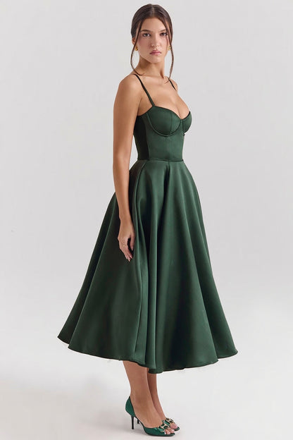 Vestido lencero doble capa de malla para mujer