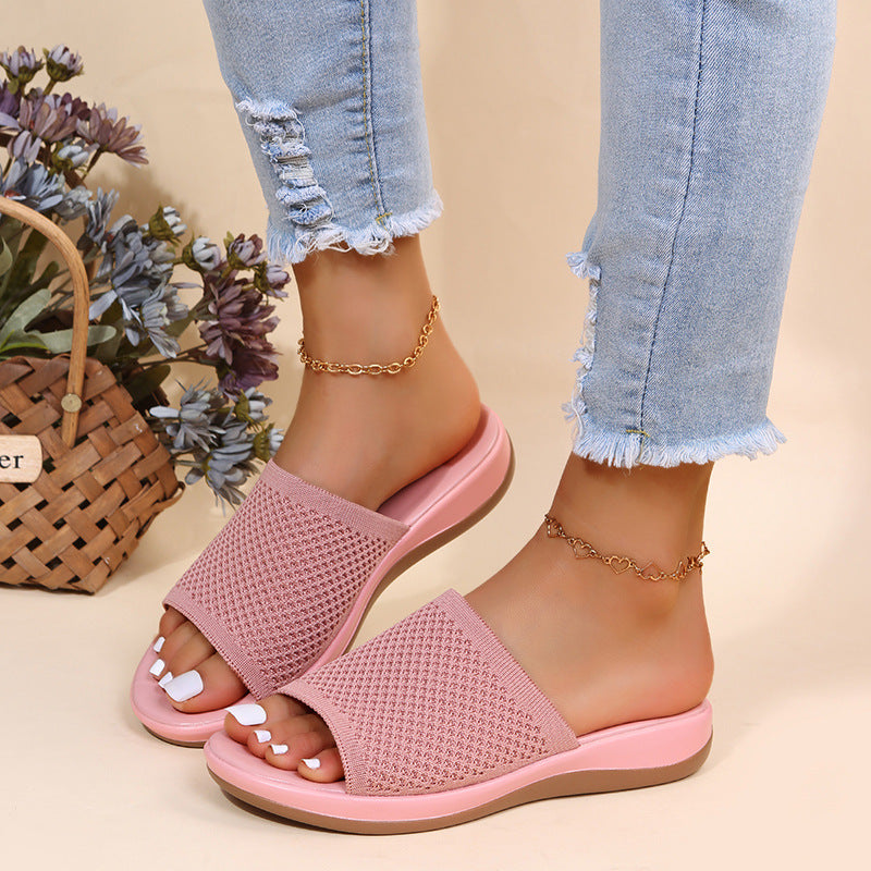 Zapatos de Mujer Sandalias Planas de Verano Zapatillas Casuales para Interiores y Exteriores para Zapatos de Playa