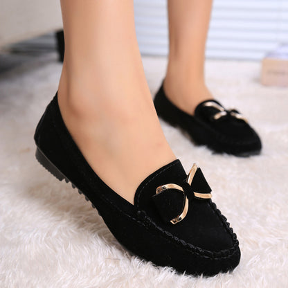 Zapatos planos de moda con lazo para mujer, mocasines casuales, zapatos cómodos
