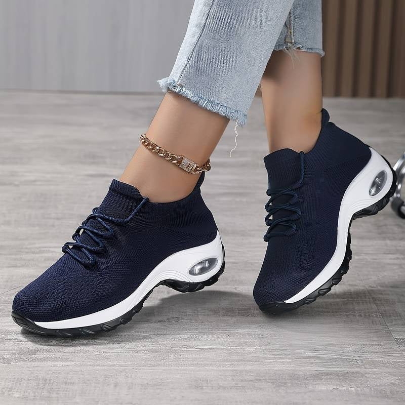Zapatillas deportivas de punto volador para mujer
