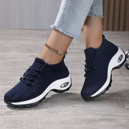 Zapatillas deportivas de punto volador para mujer