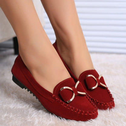 Zapatos planos de moda con lazo para mujer, mocasines casuales, zapatos cómodos