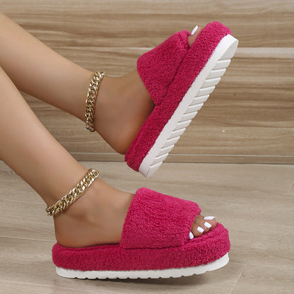 Pantuflas de invierno afelpadas para mujer