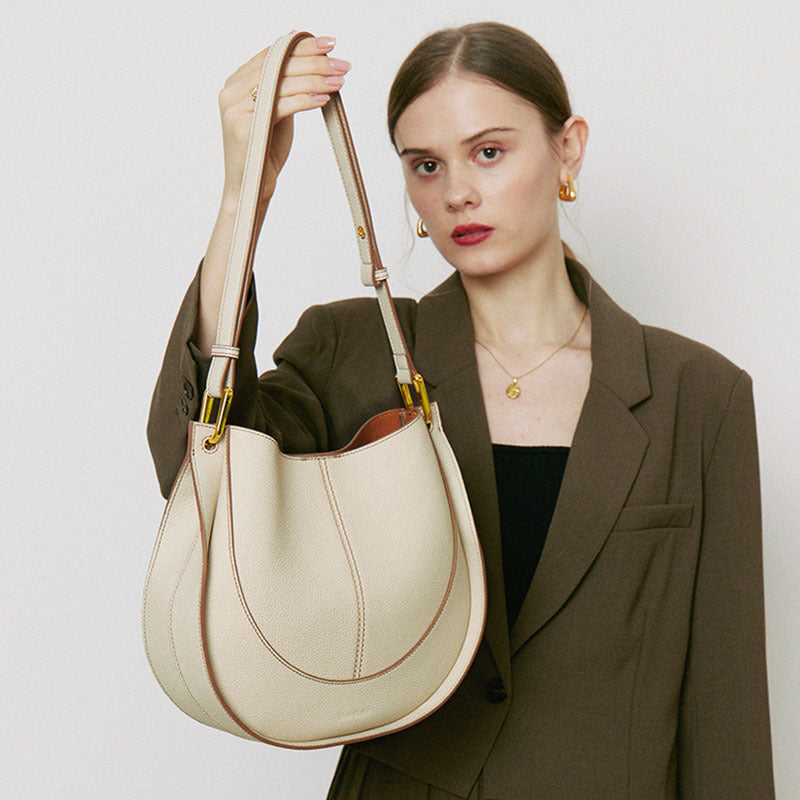 Bolso de hombro pequeño de diseñador para mujer, bolso de mano de cuero de lujo de nicho