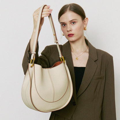 Bolso de hombro pequeño de diseñador para mujer, bolso de mano de cuero de lujo de nicho