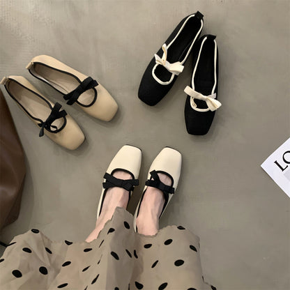 Zapatos planos de mujer de corte bajo con suela plana