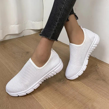 Zapatillas deportivas de color caramelo para mujer, calzado plano para caminar y correr en verano