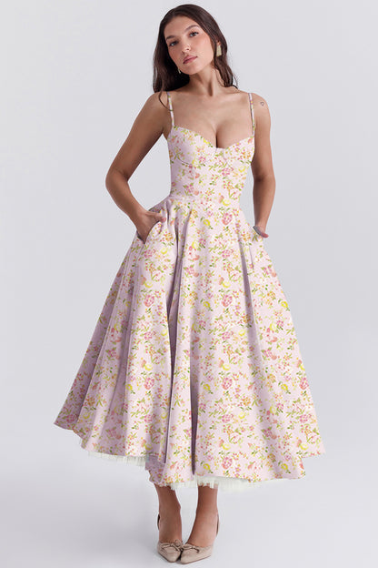 Vestido lencero doble capa de malla para mujer