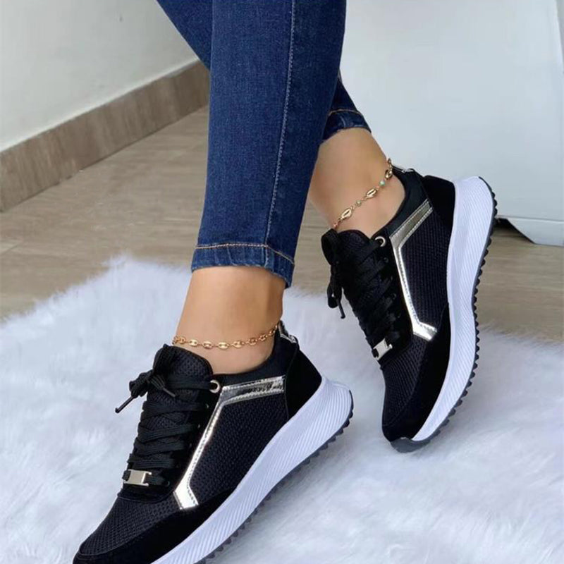 Zapatillas deportivas con cordones para mujer