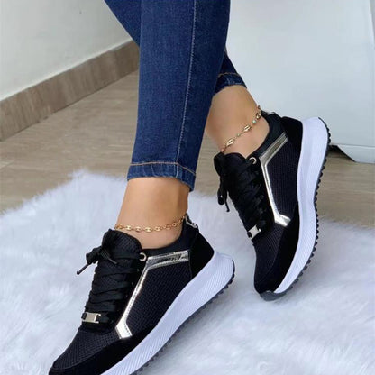 Zapatillas deportivas con cordones para mujer
