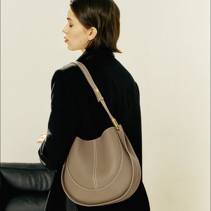Bolso de hombro pequeño de diseñador para mujer, bolso de mano de cuero de lujo de nicho