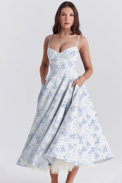 Vestido lencero doble capa de malla para mujer