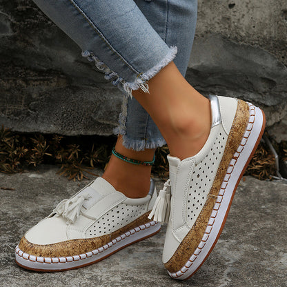 Mocasines Planos de Mujer con Borlas Zapatos Cómodos Casuales
