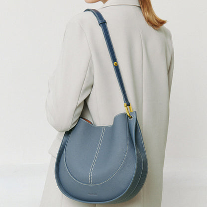 Bolso de hombro pequeño de diseñador para mujer, bolso de mano de cuero de lujo de nicho