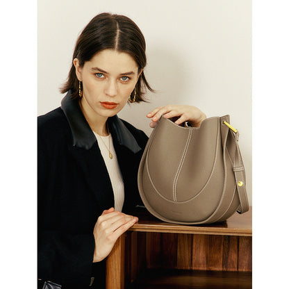 Bolso de hombro pequeño de diseñador para mujer, bolso de mano de cuero de lujo de nicho