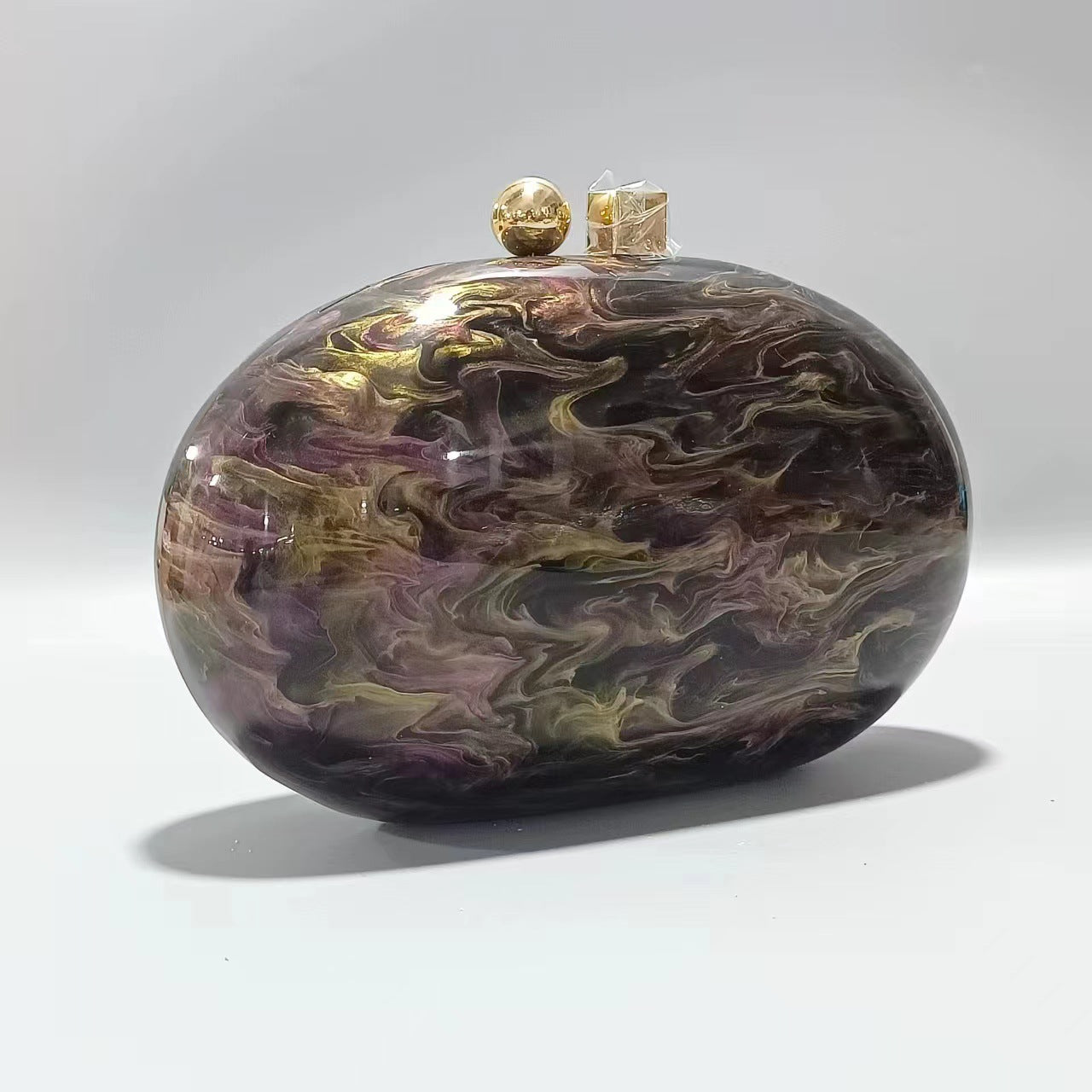 Bolso de Hombro para Mujer con Diseño Ovalado Perlado