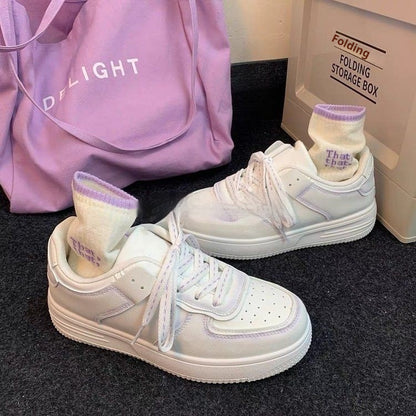 Nuevos Zapatos Blancos Bordados Planos Combinables para Mujer